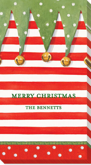 Stocking Stripes Caspari Guest Towels